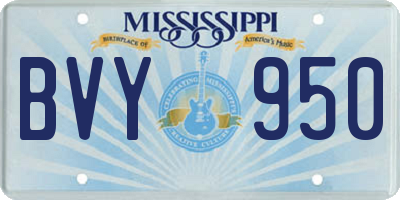 MS license plate BVY950