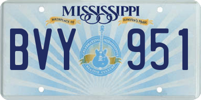 MS license plate BVY951