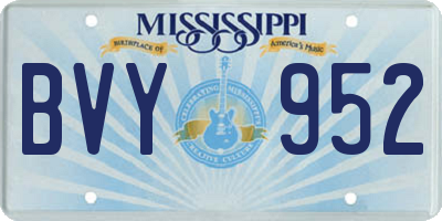 MS license plate BVY952