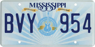 MS license plate BVY954