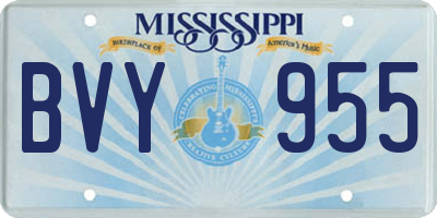 MS license plate BVY955