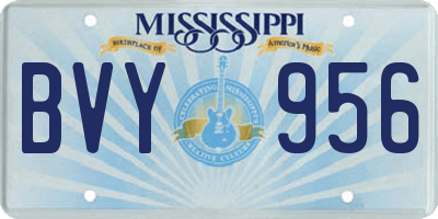 MS license plate BVY956