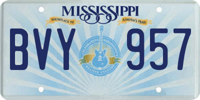 MS license plate BVY957