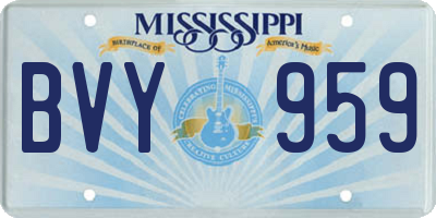 MS license plate BVY959
