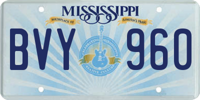MS license plate BVY960