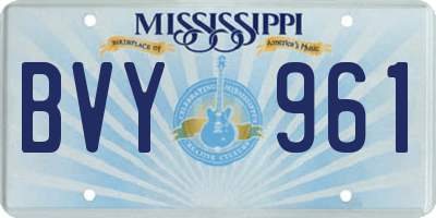 MS license plate BVY961