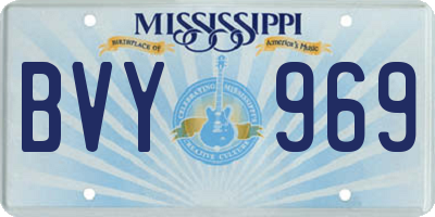MS license plate BVY969