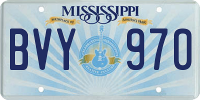 MS license plate BVY970