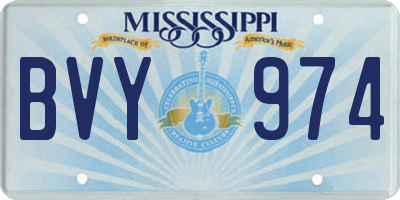 MS license plate BVY974