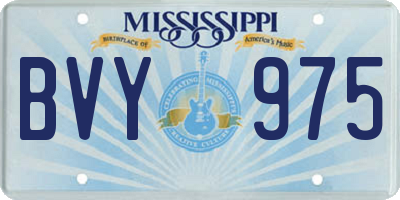 MS license plate BVY975