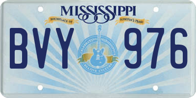 MS license plate BVY976