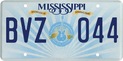 MS license plate BVZ044