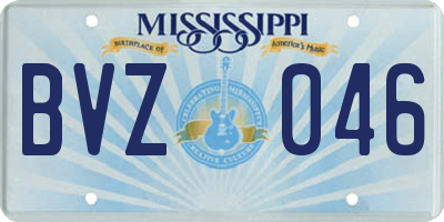 MS license plate BVZ046
