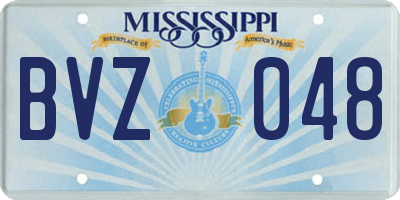 MS license plate BVZ048