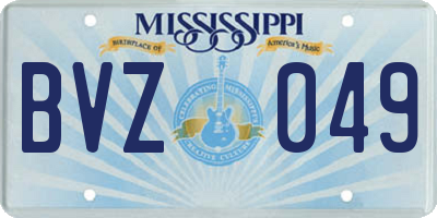 MS license plate BVZ049