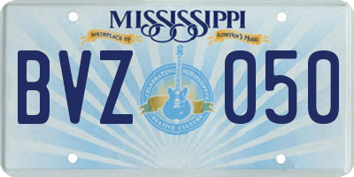 MS license plate BVZ050