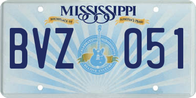 MS license plate BVZ051