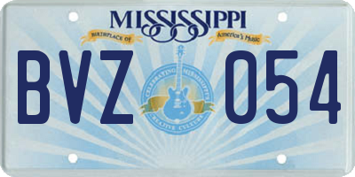 MS license plate BVZ054