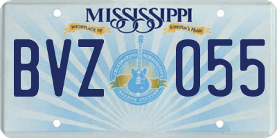 MS license plate BVZ055