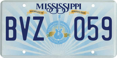 MS license plate BVZ059