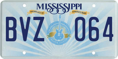 MS license plate BVZ064