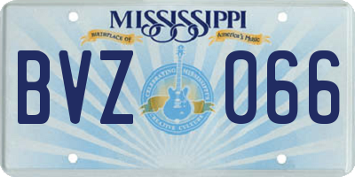 MS license plate BVZ066