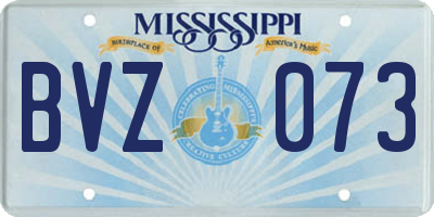 MS license plate BVZ073