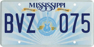 MS license plate BVZ075