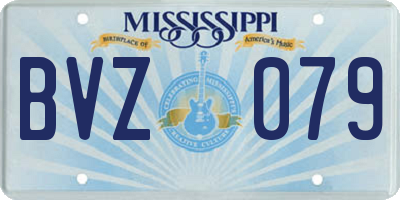 MS license plate BVZ079