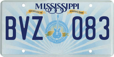 MS license plate BVZ083
