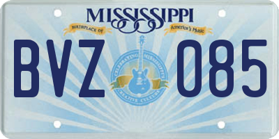 MS license plate BVZ085