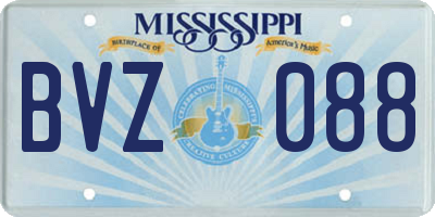 MS license plate BVZ088