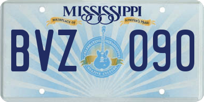 MS license plate BVZ090