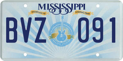 MS license plate BVZ091