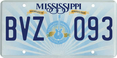 MS license plate BVZ093