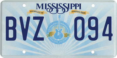 MS license plate BVZ094