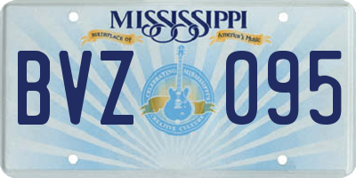 MS license plate BVZ095