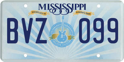 MS license plate BVZ099