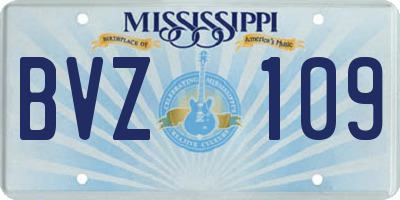 MS license plate BVZ109