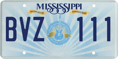 MS license plate BVZ111