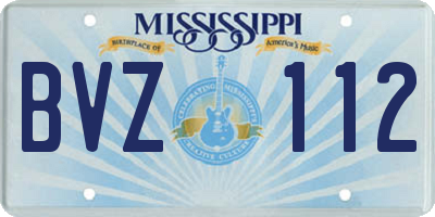 MS license plate BVZ112