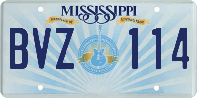 MS license plate BVZ114