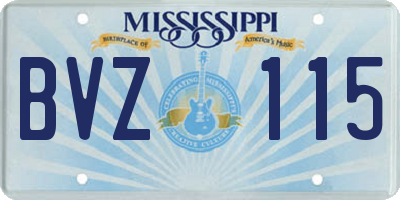 MS license plate BVZ115