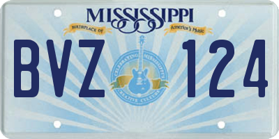 MS license plate BVZ124