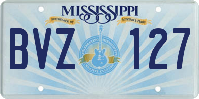 MS license plate BVZ127