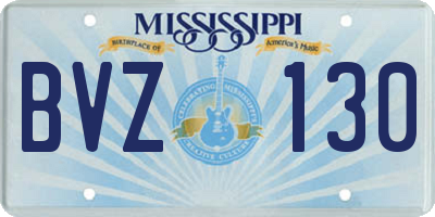 MS license plate BVZ130