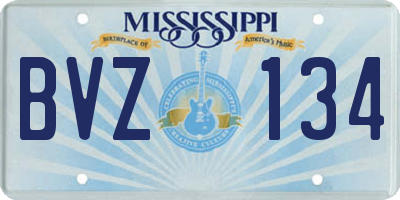 MS license plate BVZ134