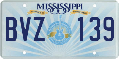 MS license plate BVZ139