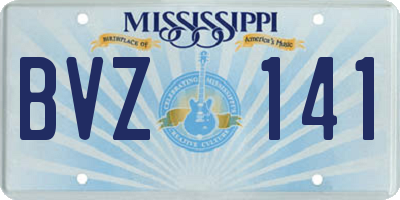 MS license plate BVZ141