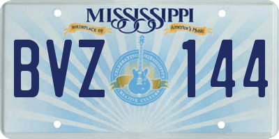 MS license plate BVZ144
